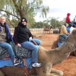 On a camel in Alice Springs
